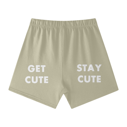 CGM Initials Box Logo Earth Tone Cotton Shorts