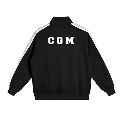 Contrast Side-Stripe Stand Collar  Jacket