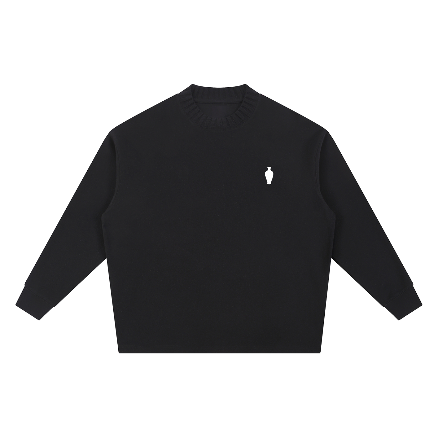 CGM Vase Knitted Neck Sweatshirt