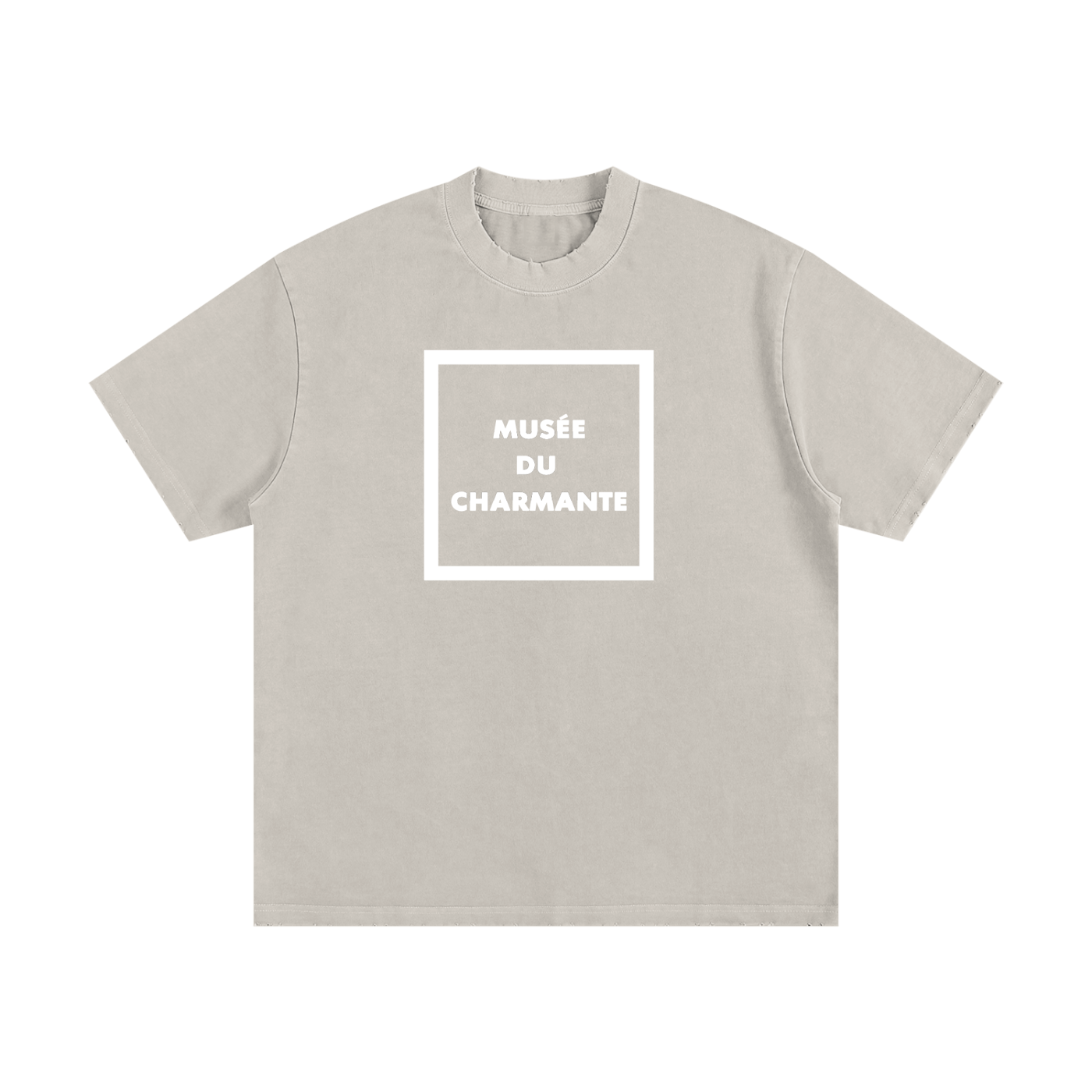 Charmante Box Heavyweight Vintage Washed Frayed Tee