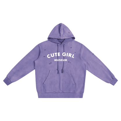 Heavyweight Pure Cotton Hand-Frayed Monkey Washed Hoodie