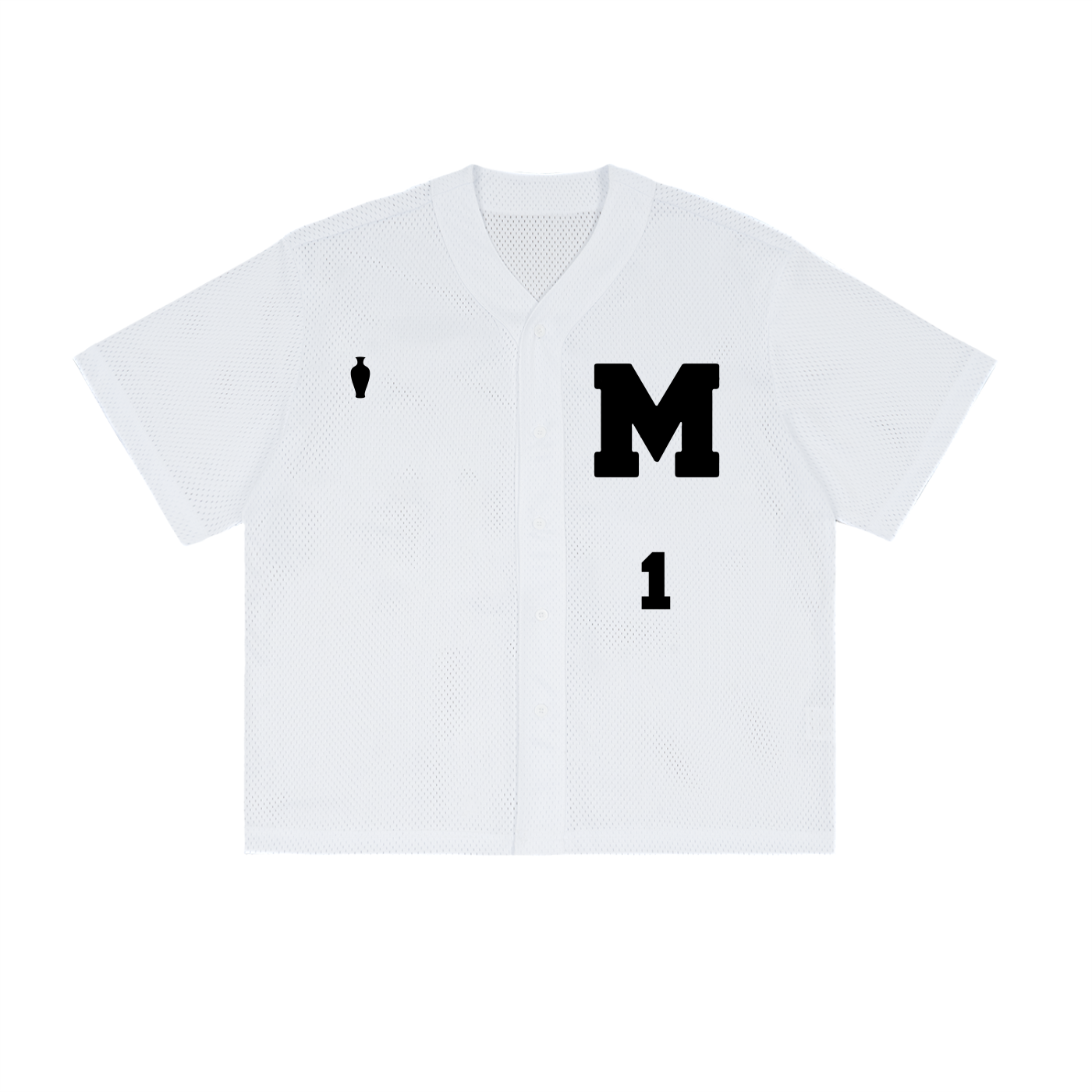 CGM Piped White Baseball Jersey