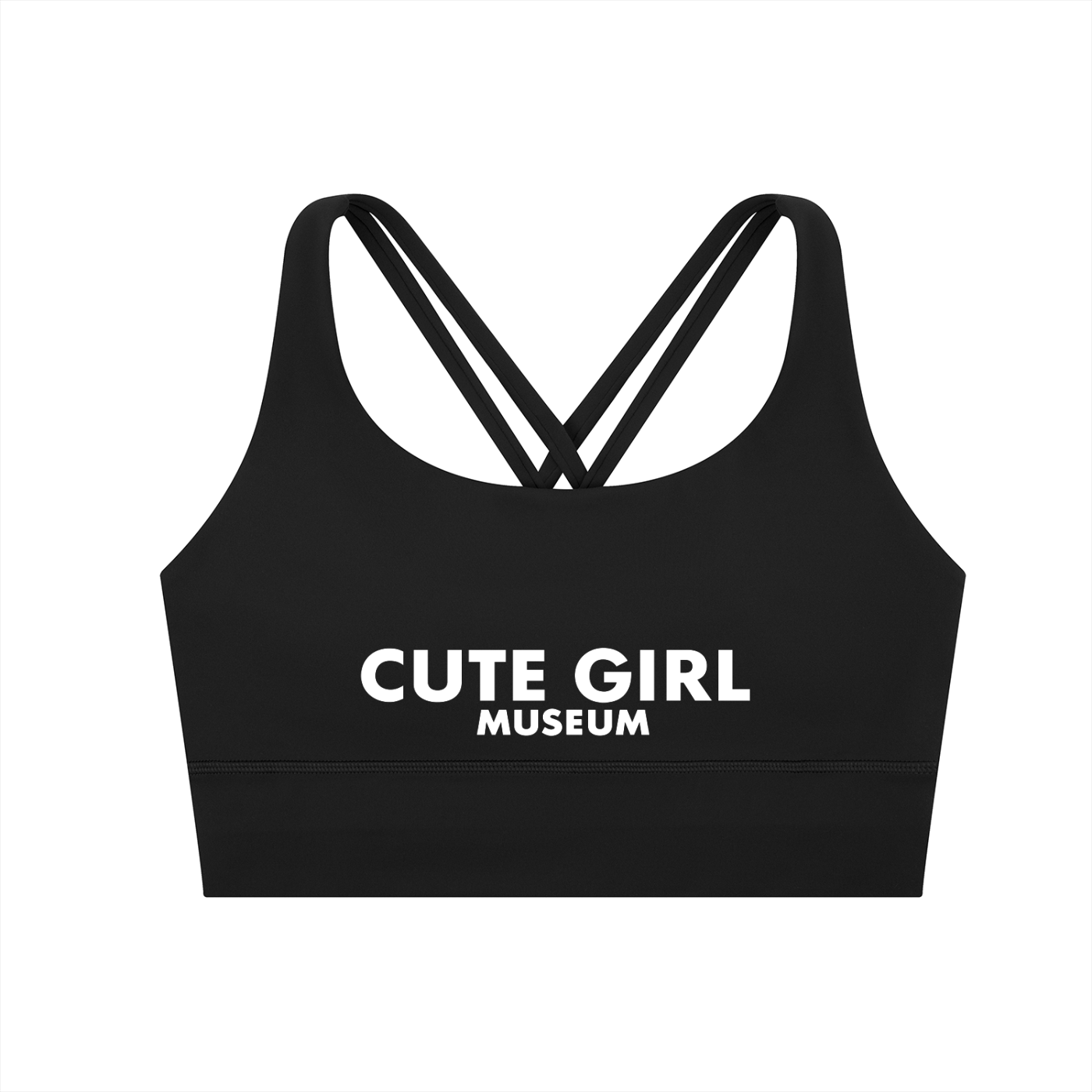 CGM Logo Cross Strap Sports Bra