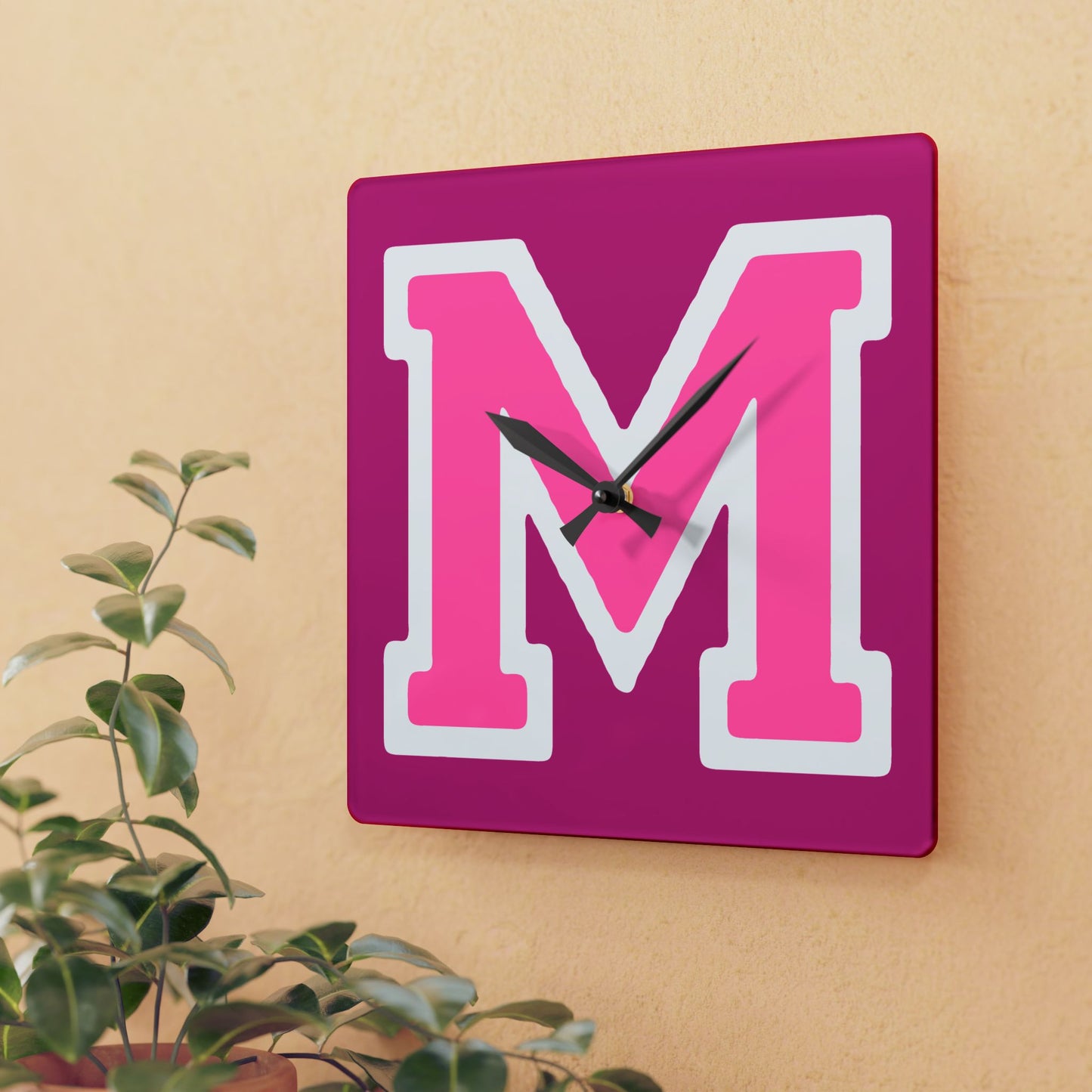 CGM Varsity M Acrylic Wall Clock