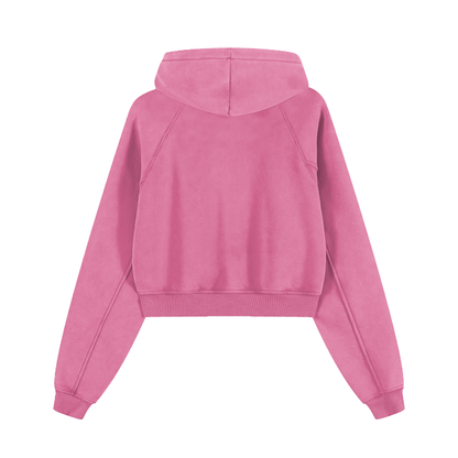 CGM Museum Logo Snow Washed Cropped Hoodie