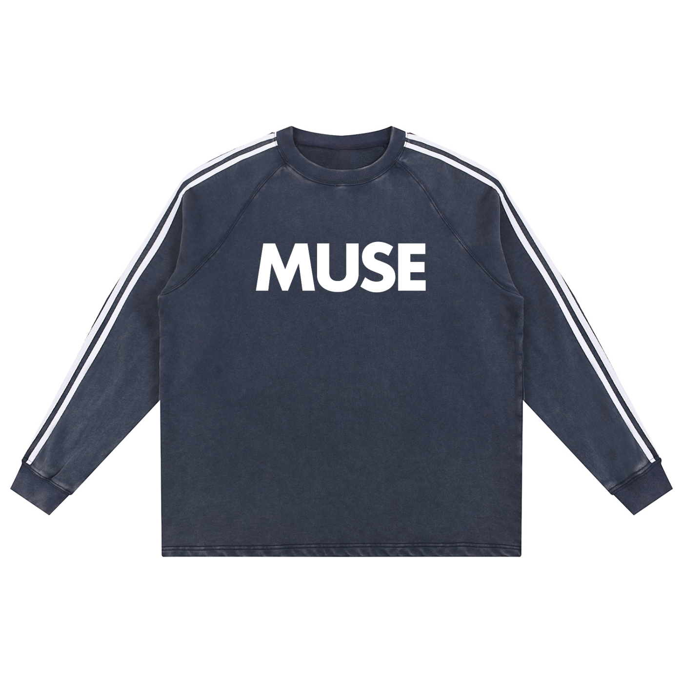 Snow Washed Contrast Tape Sweatshirt