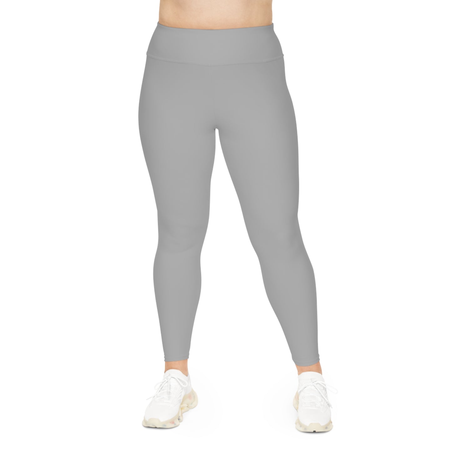 CGM High Waisted Plus Size Leggings (Light Gray)