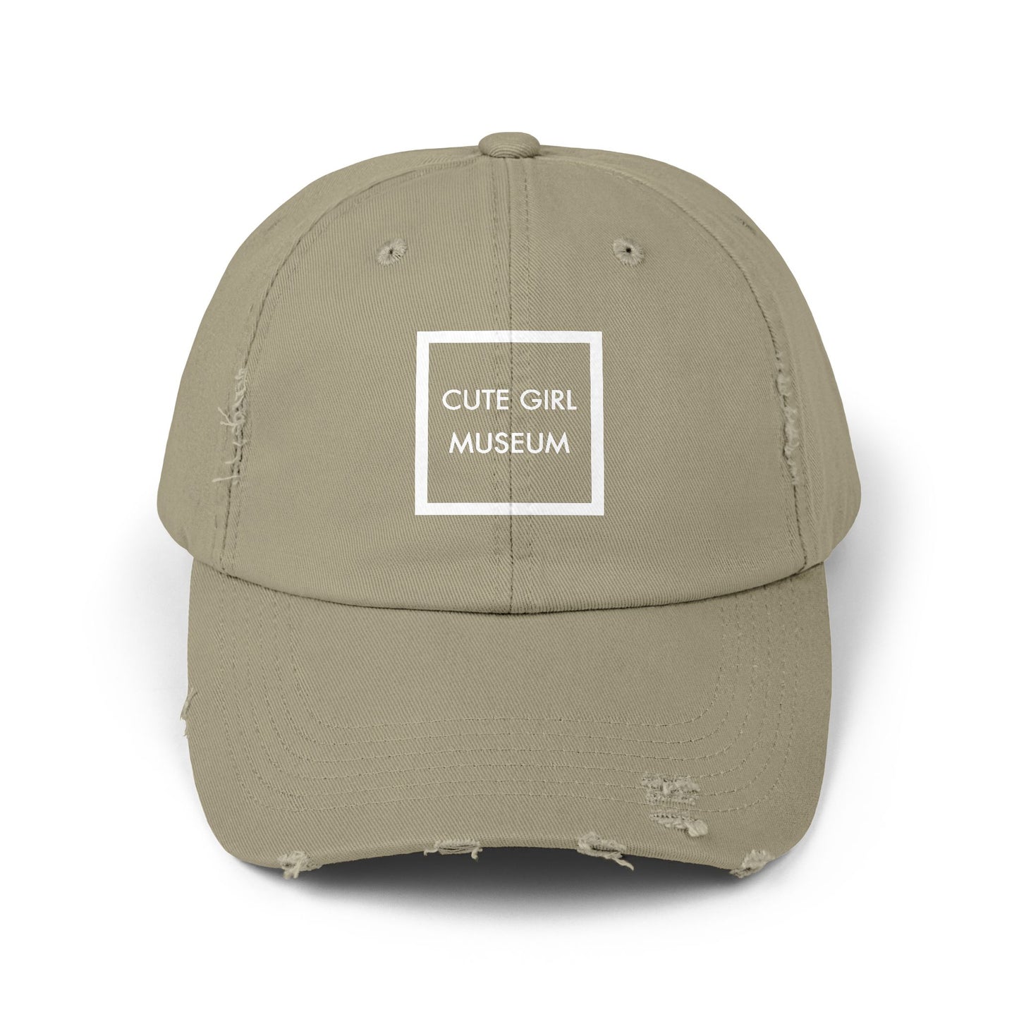 CGM Cute Girl Box Logo Distressed Cap