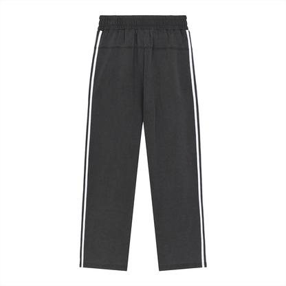 Snow Washed Contrast Tape Sweatpants