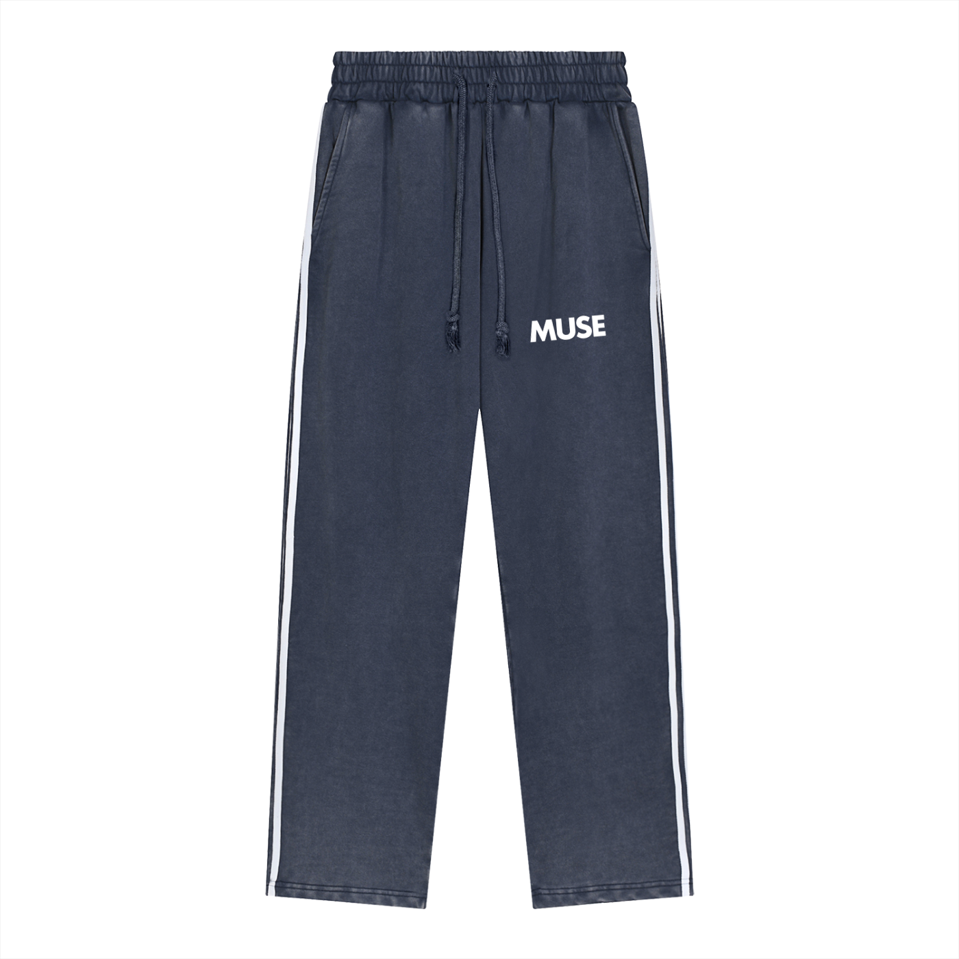 Snow Washed Contrast Tape Sweatpants
