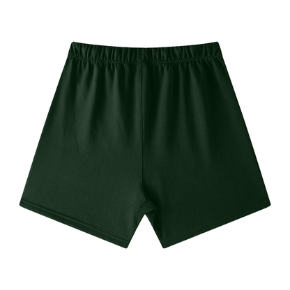 CGM Cute Girl Box Logo Earth Tone Cotton Shorts