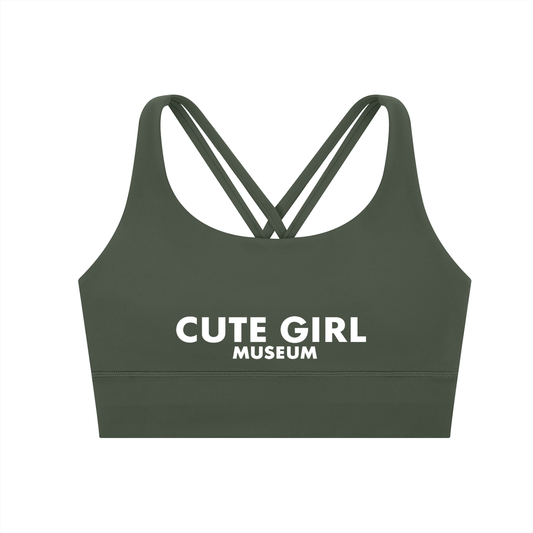 CGM Logo Cross Strap Sports Bra