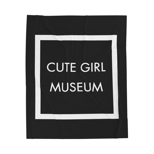 CGM Cute Girl Box Logo Velveteen Plush Blanket