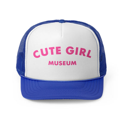 CGM Cute Girl Museum Pink Arch Logo Trucker Cap