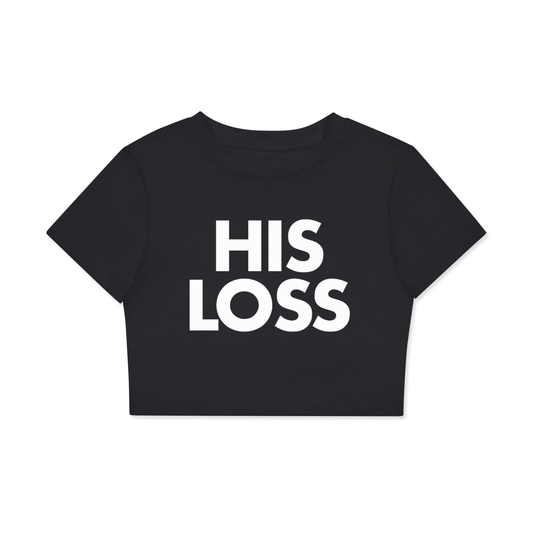 His Loss Fitted Crop Tee