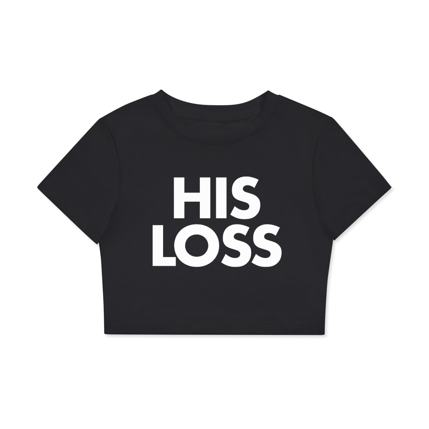 His Loss Fitted Crop Tee
