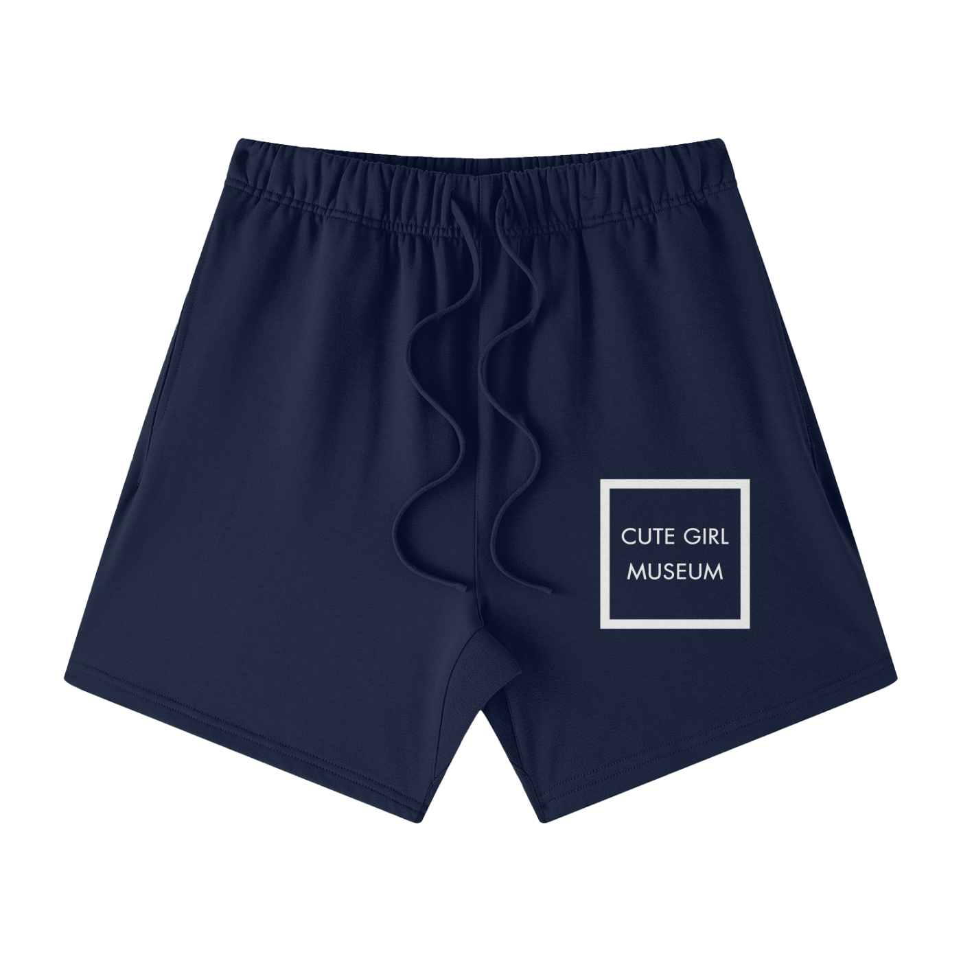CGM Cute Girl Box Logo Earth Tone Cotton Shorts
