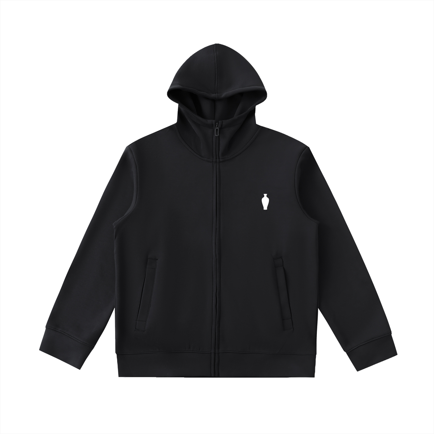 CGM Heavyweight High Neck Vase Icon Zipped Hoodie (1/3)