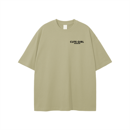 CGM Left Chest Logo Get Cute Tee White