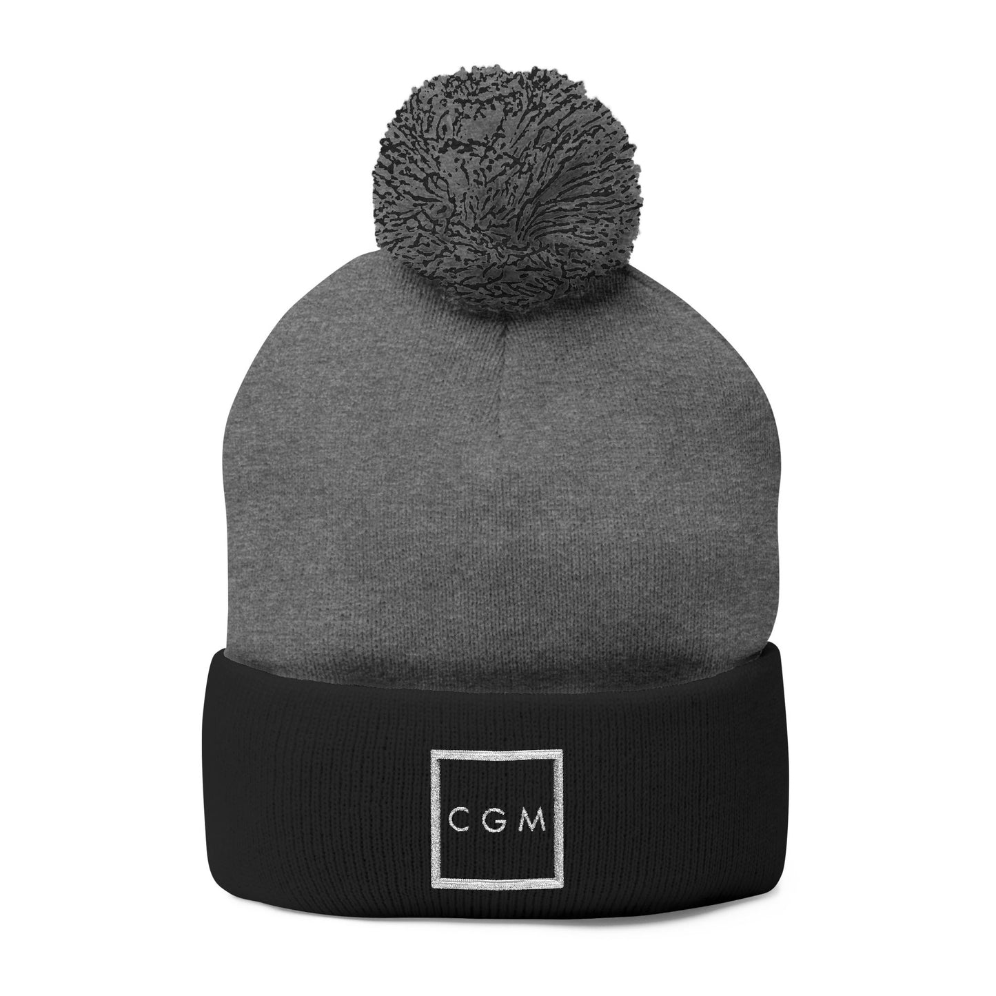 CGM Embroidered Pom-Pom Knit Cap