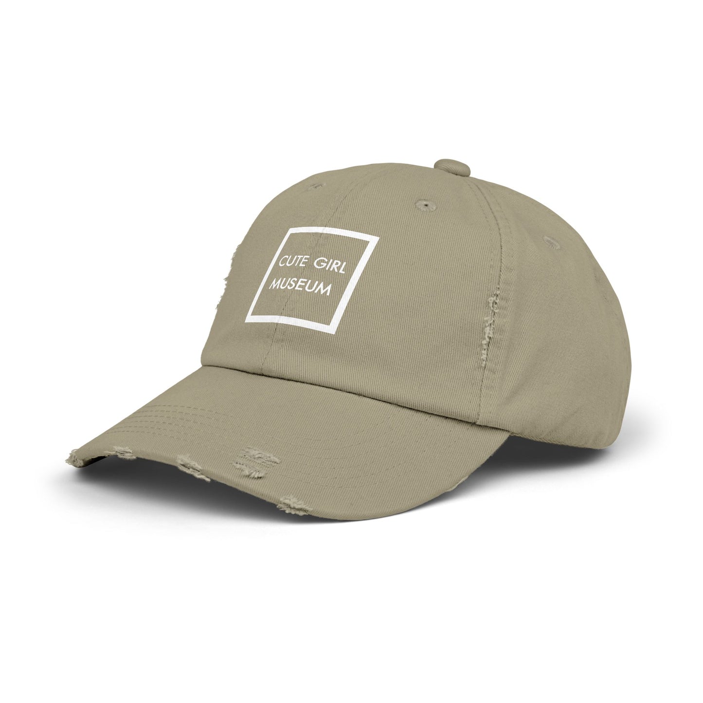 CGM Cute Girl Box Logo Distressed Cap