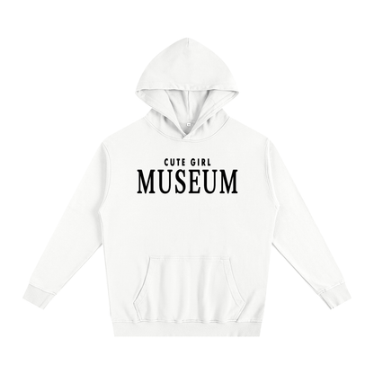CGM Museum Logo Oversized Essential Hoodie White