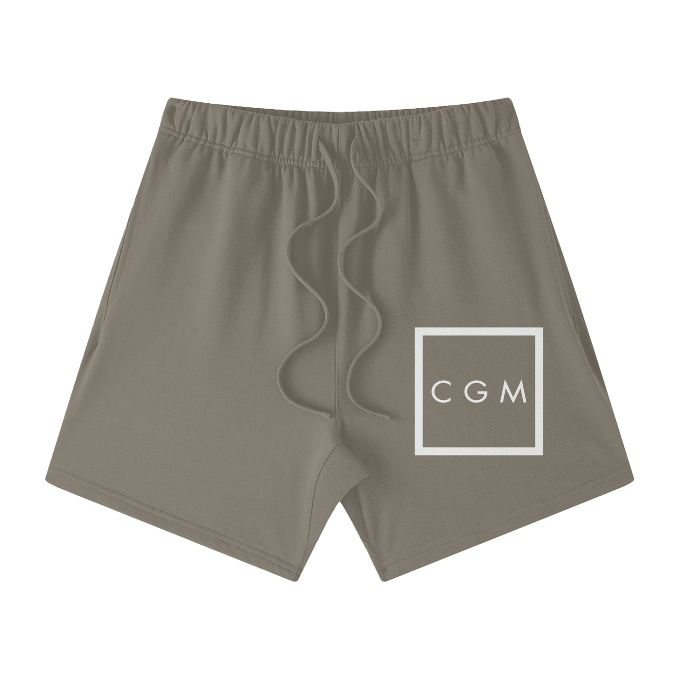 CGM Initials Box Logo Earth Tone Cotton Shorts