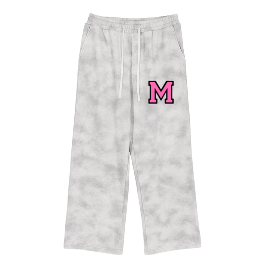 CGM Varsity Letter Dirty Washed  Fleece Sweatpants