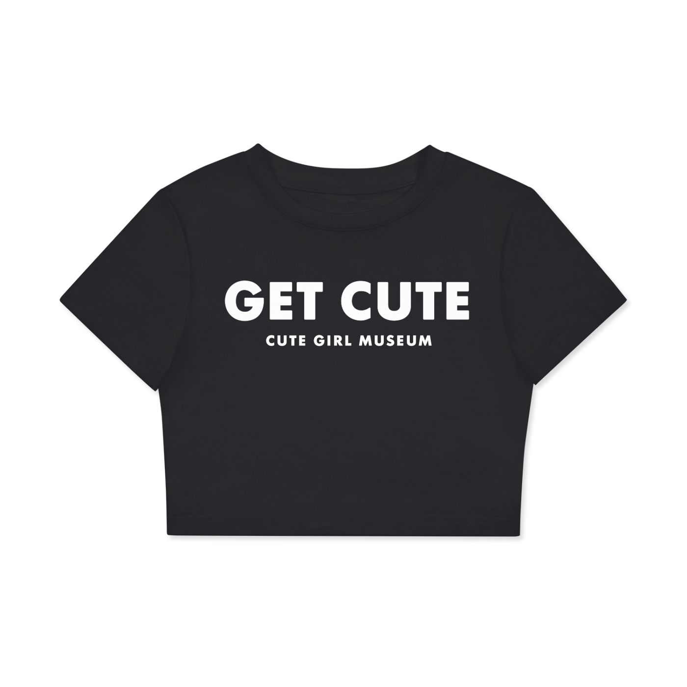 CGM Get Cute Crop Tee Blk