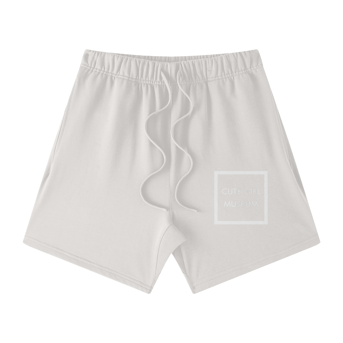 CGM Cute Girl Box Logo Earth Tone Cotton Shorts