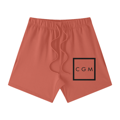 CGM Initials Box Logo Earth Tone Cotton Shorts