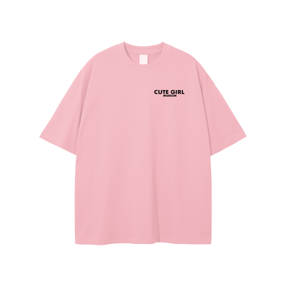 CGM Left Chest Logo Get Cute Tee White