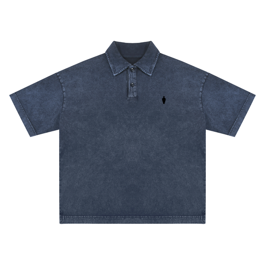 CGM Snow Washed Polo Shirt