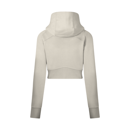 CGM Box Logo Cropped Zip-Through Hoodie