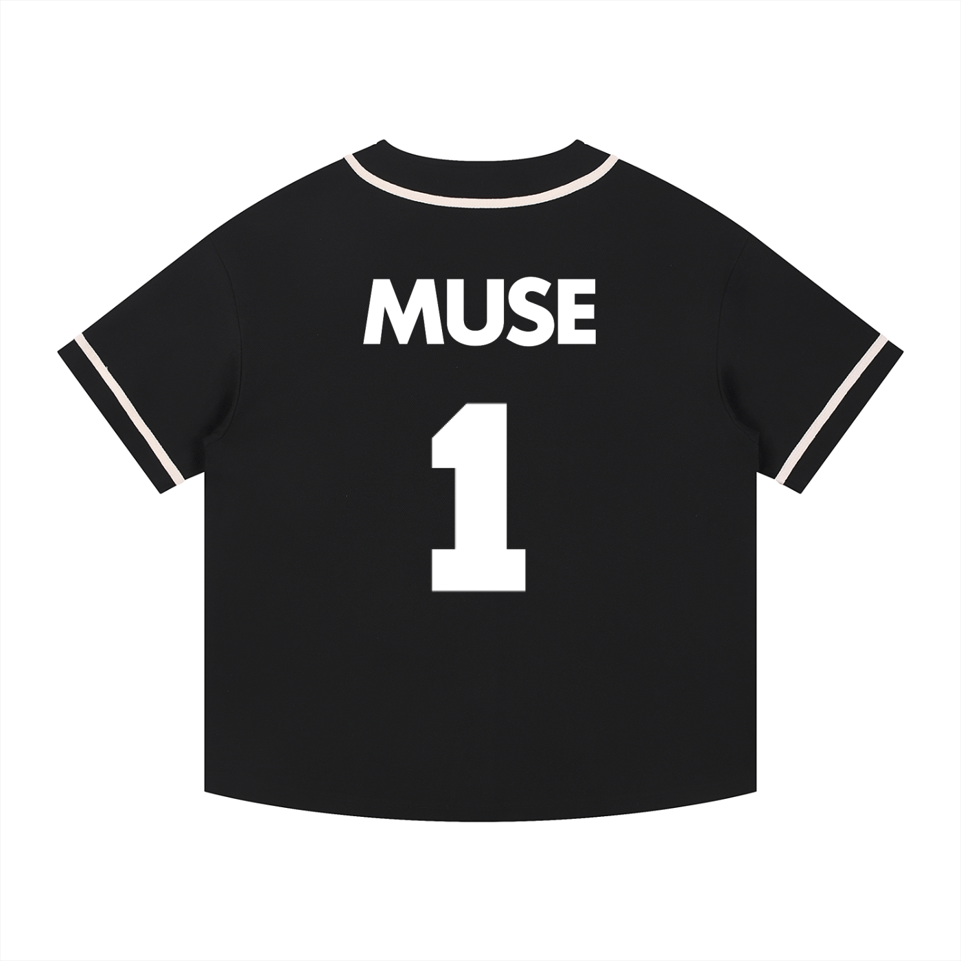 CGM Piped White Baseball Jersey