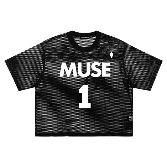CGM Black Mesh Football Jersey