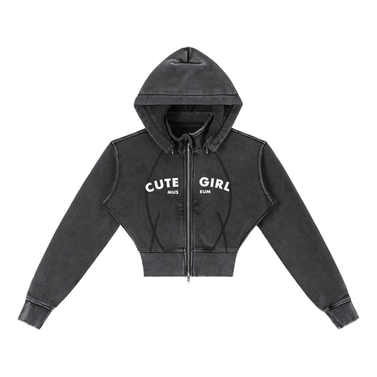 CGM Logo Cropped Fleece Hoodie