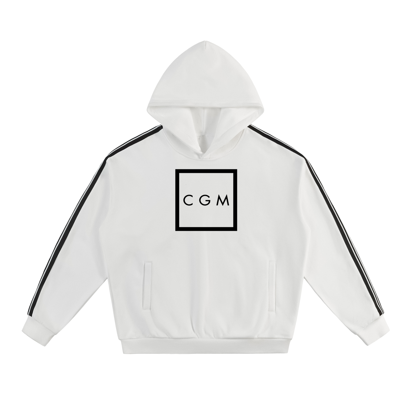 Side Stripe Drop-Shoulder Hoodie