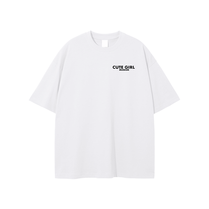CGM Left Chest Logo Get Cute Tee White