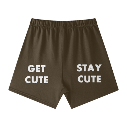 CGM Initials Box Logo Earth Tone Cotton Shorts