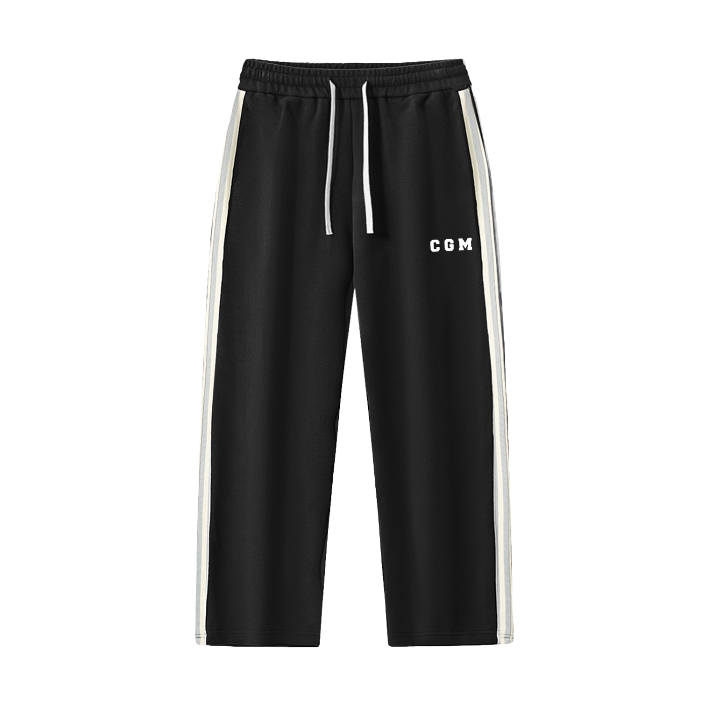 Contrast Side-Stripe Straight-Leg  Pants