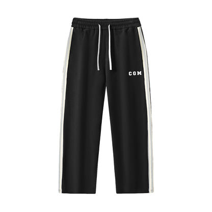 Contrast Side-Stripe Straight-Leg  Pants