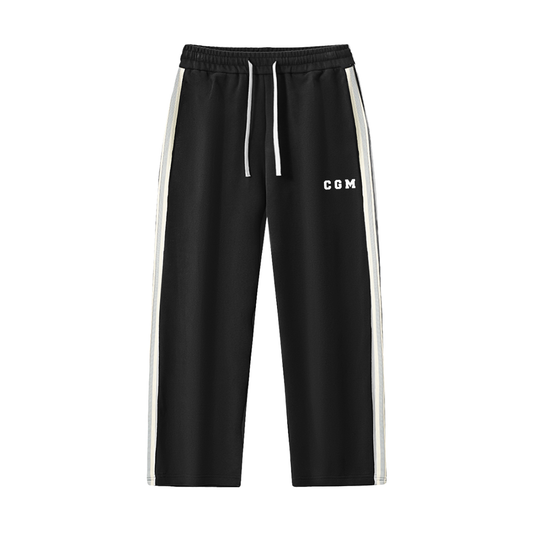 Contrast Side-Stripe Straight-Leg  Pants