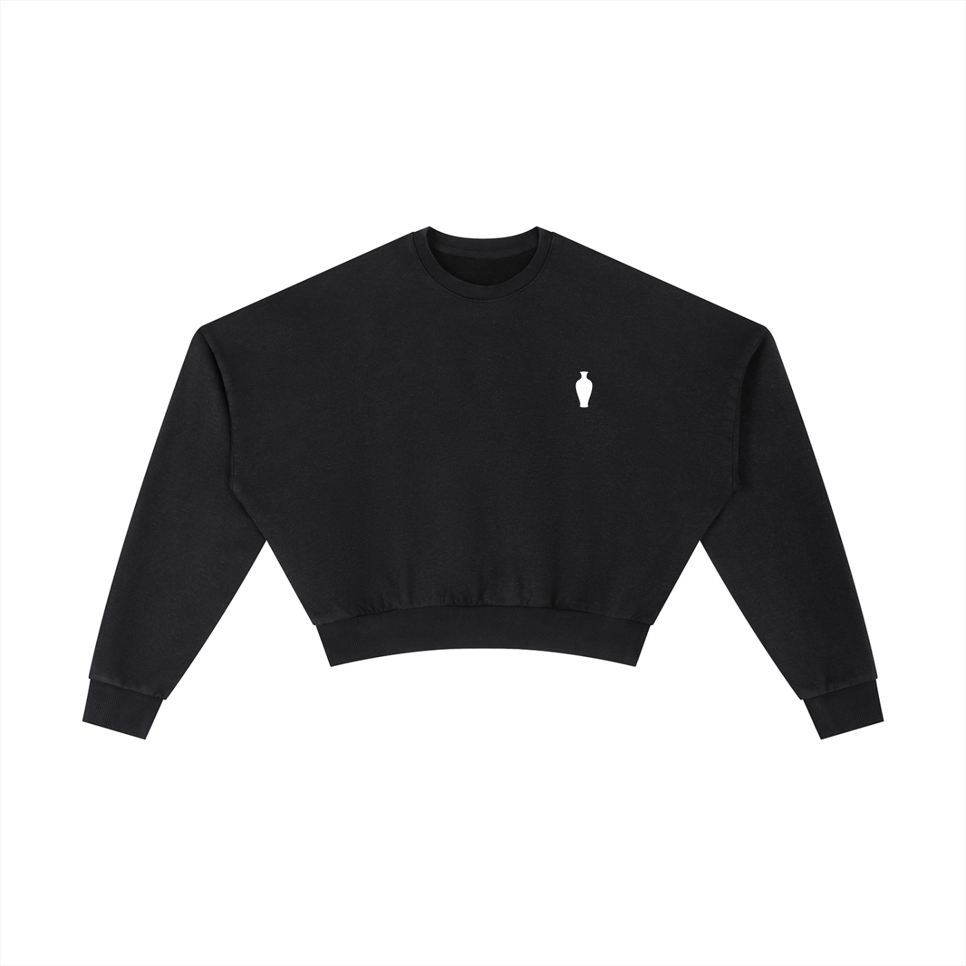 CGM Vintage Washed Vase Icon Cropped Sweatshirt