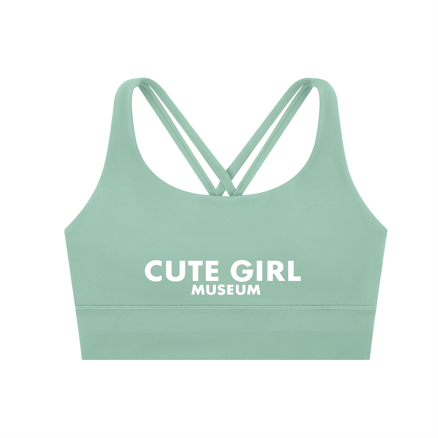 CGM Logo Cross Strap Sports Bra