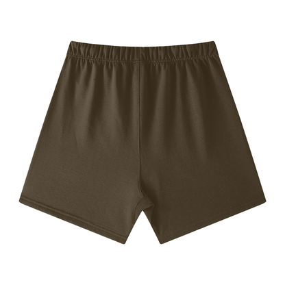 CGM Cute Girl Box Logo Earth Tone Cotton Shorts