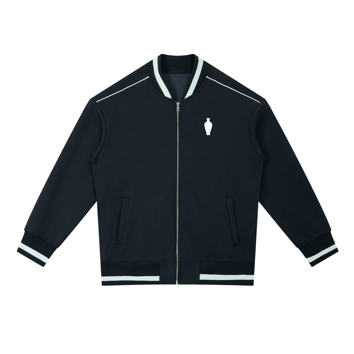 CGM Vase Piped Zip Bomber Jacket