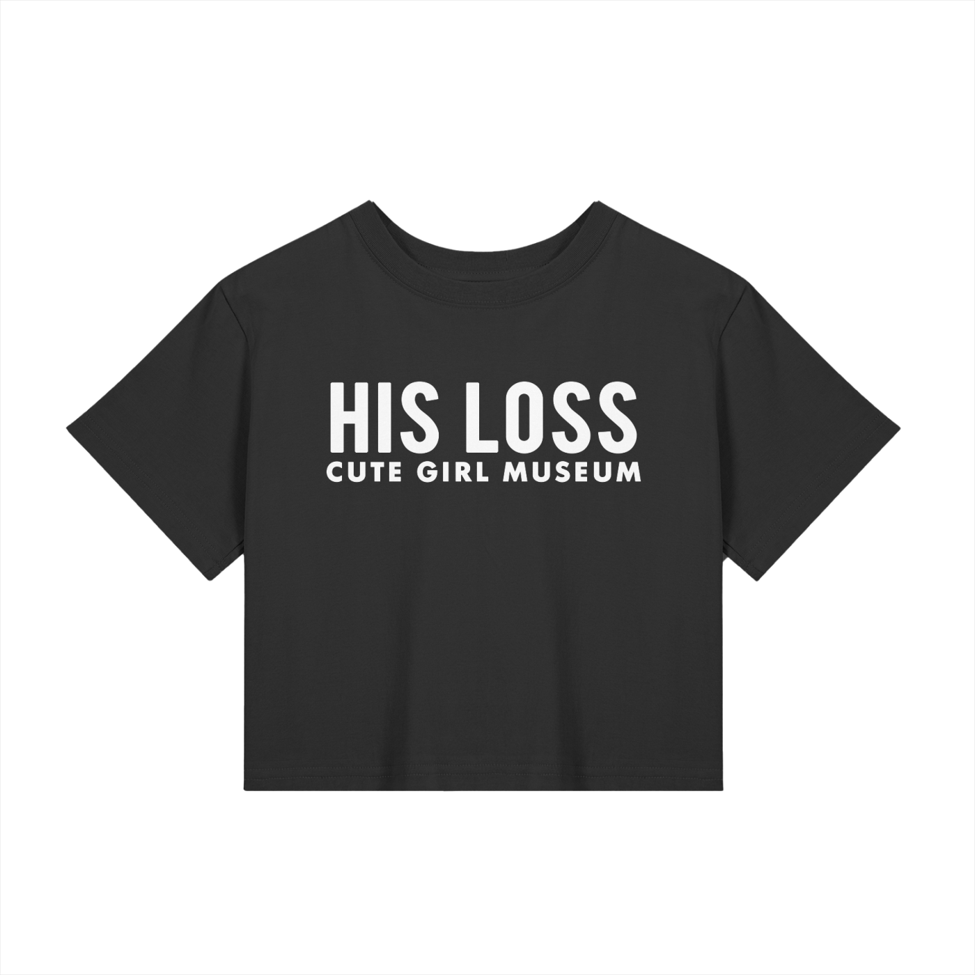 CGM His Loss Baby Tee Blk