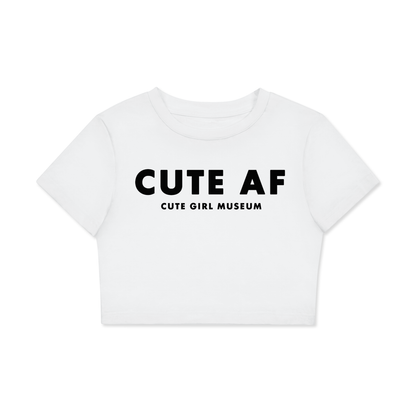 CGM Cute AF Crop Tee White