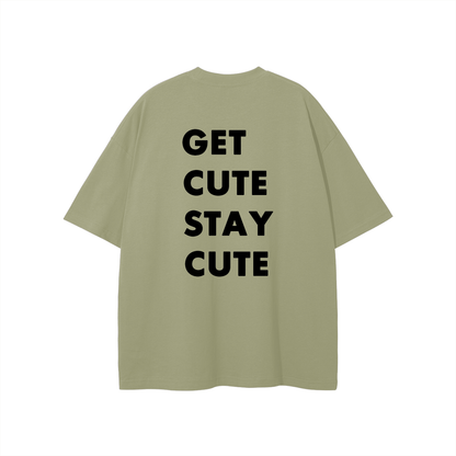 CGM Left Chest Logo Get Cute Tee White